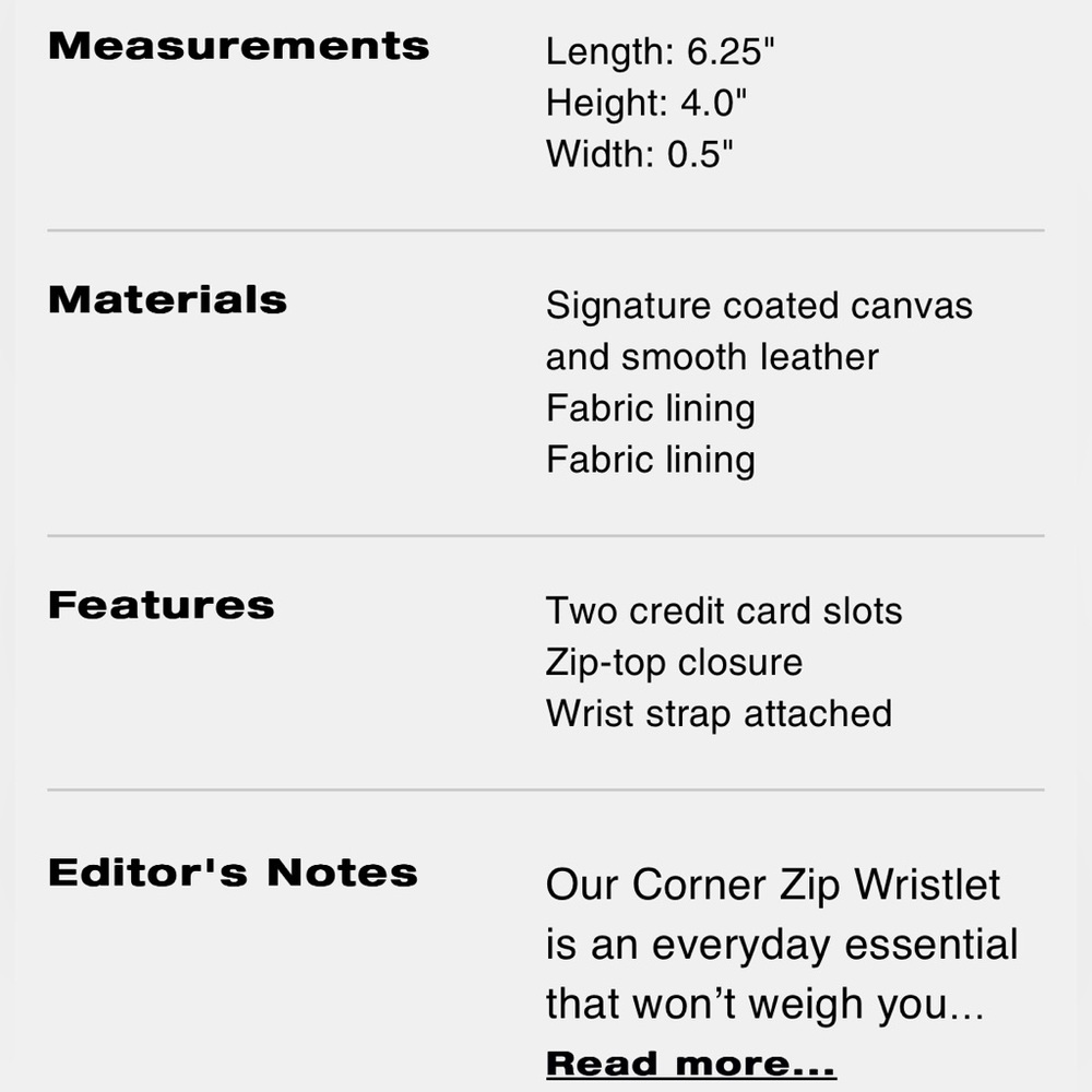 Coach Women’s Leather Corner Zip Wristlet In Signature Canvas With Black Stripe - Picture 9 of 12